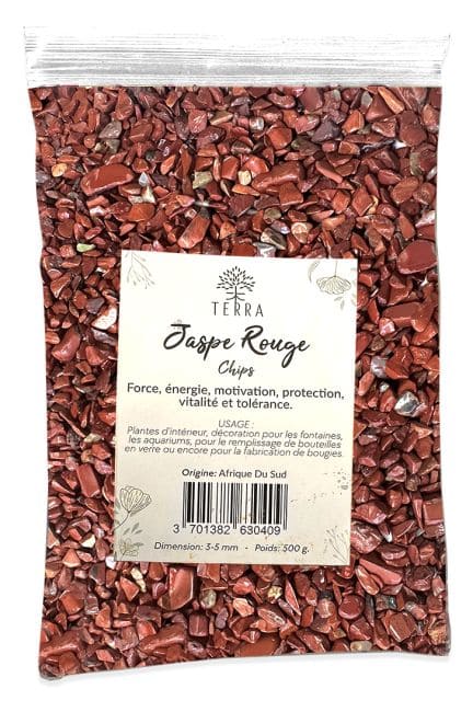 Jaspe Rouge A Chips de pierres naturelles 3-5mm 500g