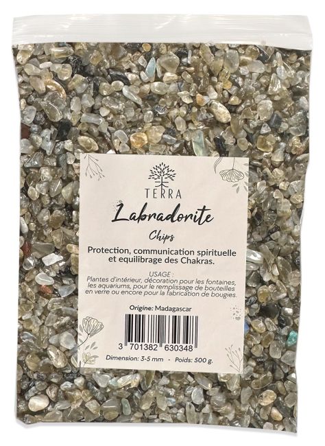 Labradorite A Chips de pierres naturelles 2-5mm 500g