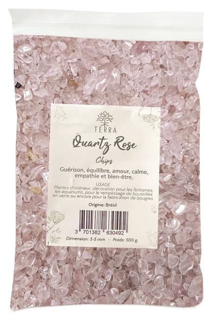 Quartz Rose A Chips de pierres naturelles 3-5mm 500g