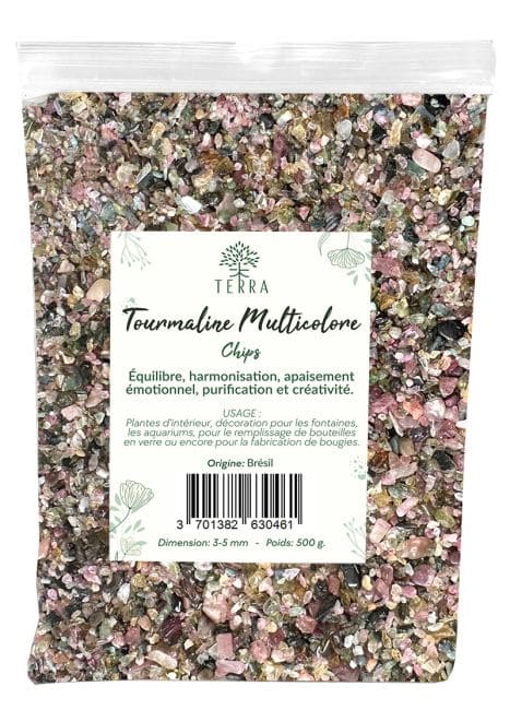 Tourmaline Multicolor AA Chips de pierres naturelles 1-4mm 500g