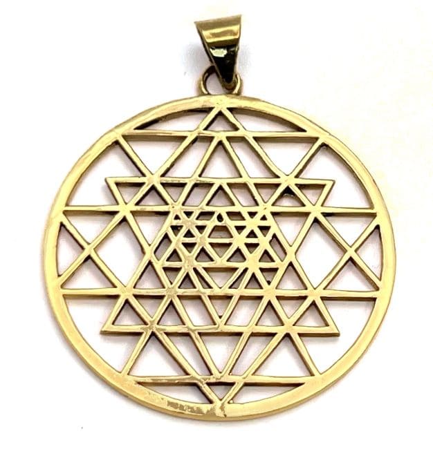 Pendentif Mandala Bronze Sri Yantra 4cm chez Arabesk