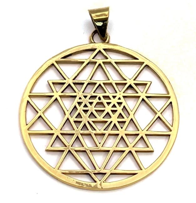 Sri Yantra Bronze Mandala Anhänger 4cm