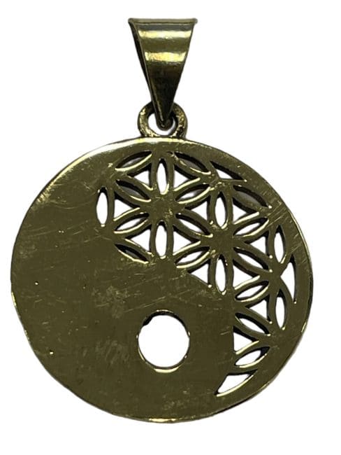Pendentif Laiton  fleur de vie  ying yang 2.5cm chez Arabesk