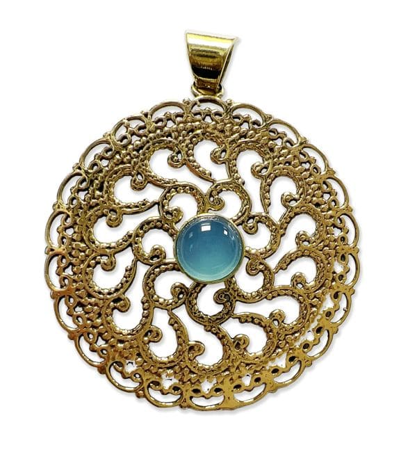 Pendentif en bronze avec pierre semi-précieuse chez Arabesk
