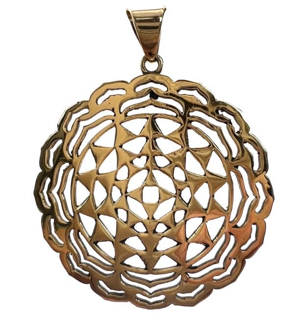 Bronze Anhänger Mandala 4cm