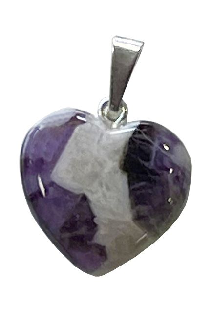 Pendentif Coeur Améthyste 15mm x10