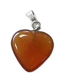 Pendentif Coeur Cornaline 15mm x10 chez Arabesk