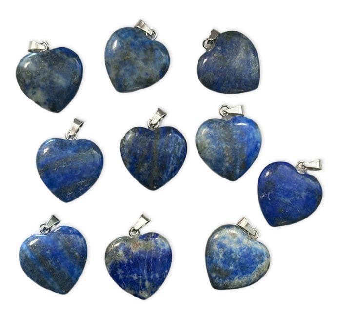 Pendentif Cœur Lapis Lazuli 20mm x10