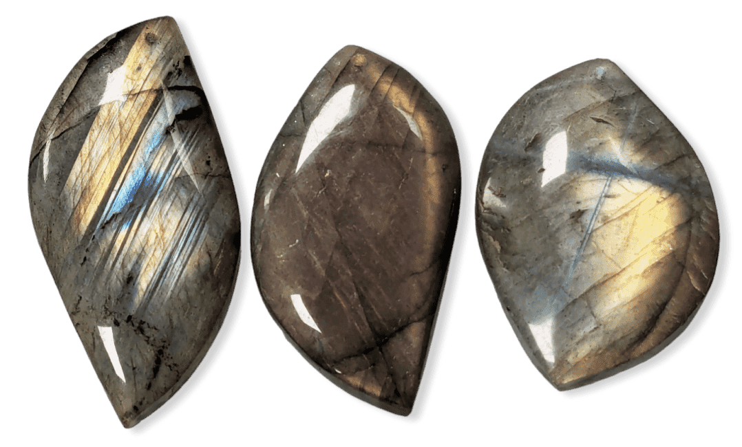 Pendentifs Pierres Pércées Formes Libres Labradorite AA X 3