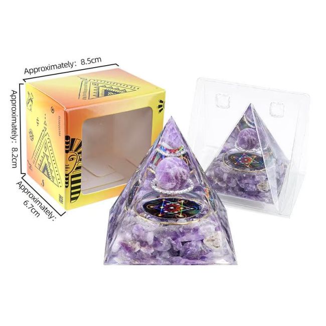 Orgonite Pyramide Amethyste Métatron chez Arabesk|fr