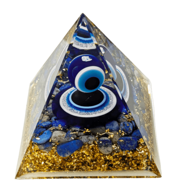 Orgonite Pyramide Mauvais Oeil & Lapis Lazuli chez Arabesk|fr