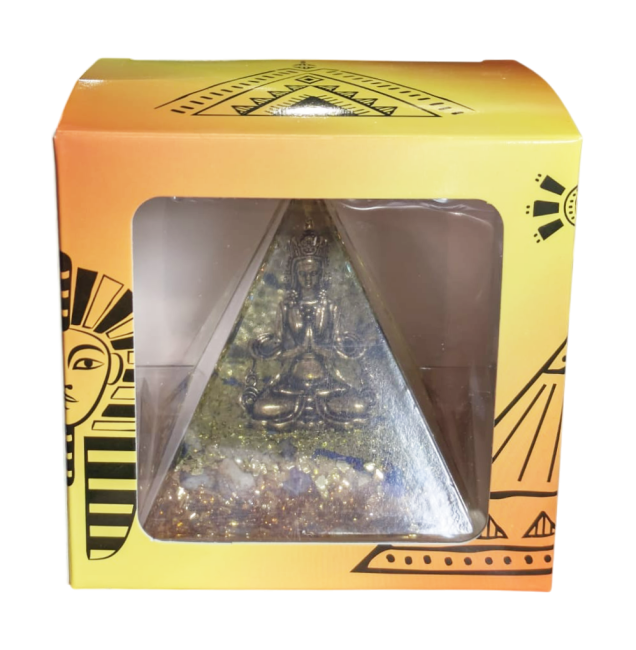 Orgonite Pyramide Shiva + Lapis chez Arabesk|fr