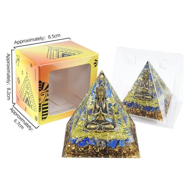 Orgonite Pyramide Shiva + Lapis chez Arabesk|fr