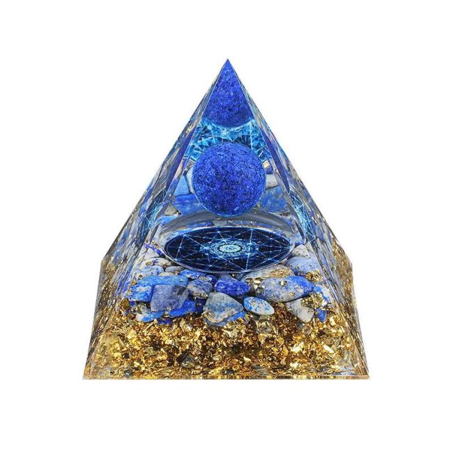 Orgonite Pyramide Lapis Lazuli Métatron chez Arabesk