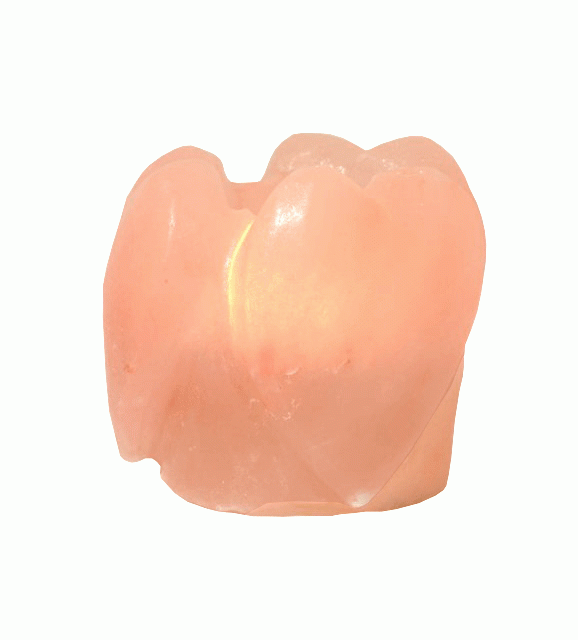 Bougeoir en Cristal de Sel Naturel Trois Coeurs 700g