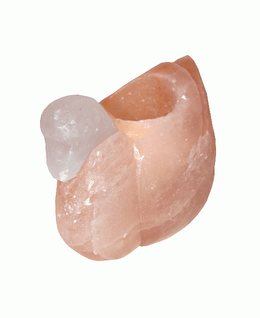 Bougeoir en Cristal de Sel Naturel Cygne 1Kg