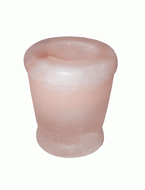 Bougeoir en Cristal de Sel Naturel Vase 1Kg