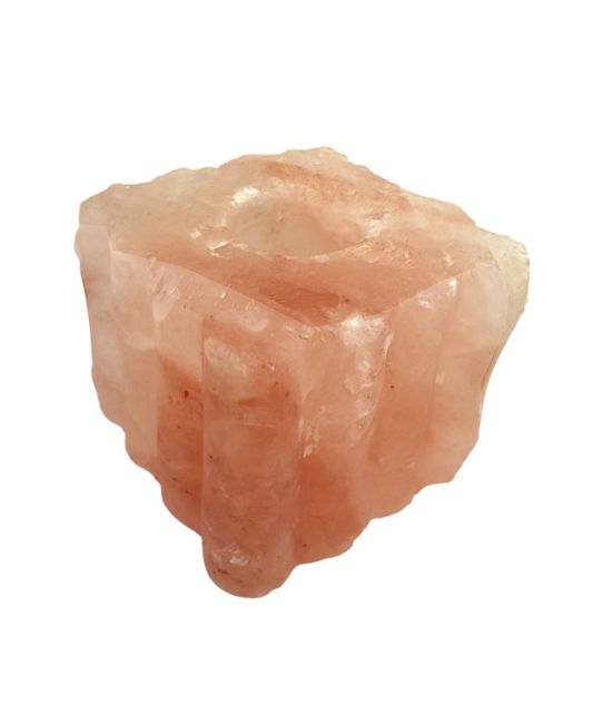 Bougeoir en Cristal de Sel Naturel Bambou 1-2-1.5Kg