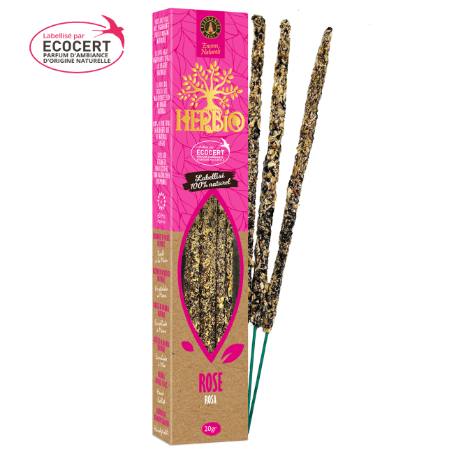Encens Smudge Ecocert Herbio Rose 20g chez Arabesk