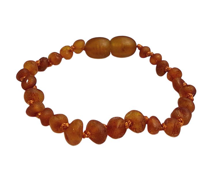 Bracelet Bébé Ambre Baltique cognac brut vissable