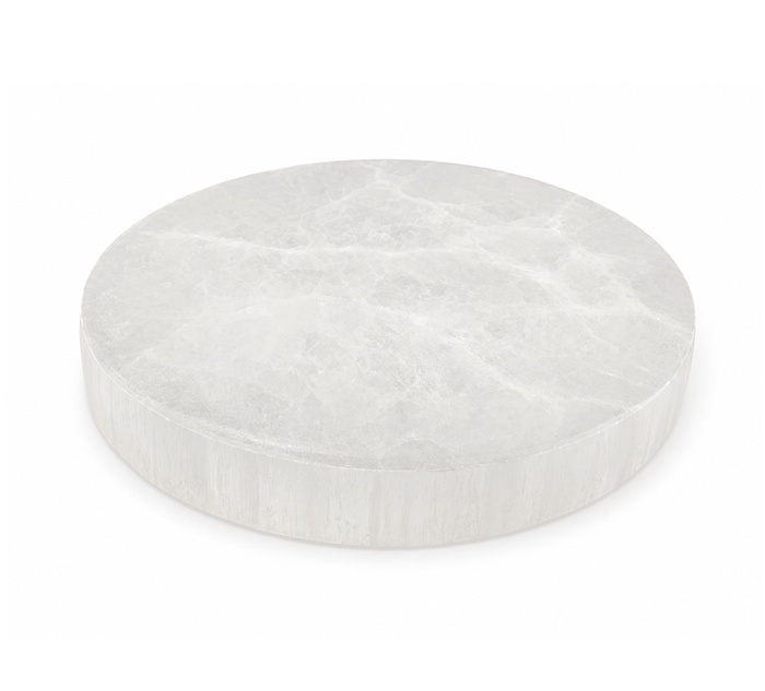 Plaque Circulaire en Sélénite 10cm