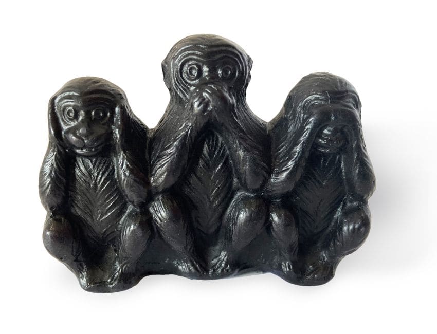 3 portes encens resine singes de la sagesse 5.50cm