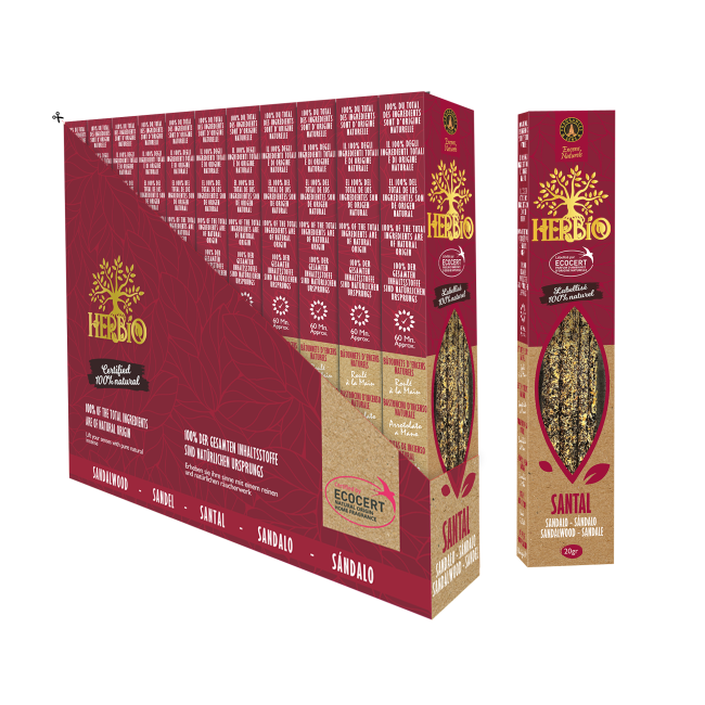 Encens Smudge Ecocert Herbio Santal 20g chez Arabesk|fr