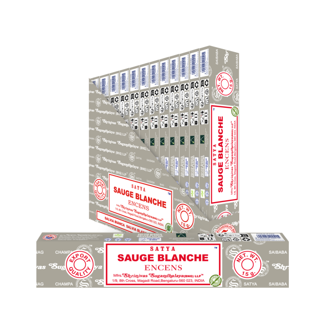 Encens satya sauge blanche 15g  2026 chez Arabesk
