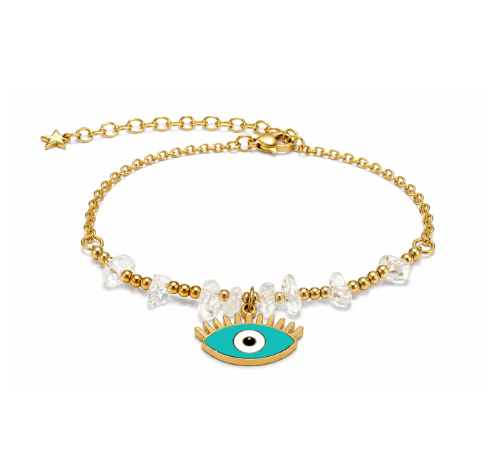 Bracelet Protection en Cristal de Roche A – Mauvais Œil