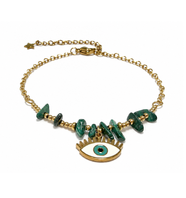 Bracelet Protection en Malachite A – Mauvais Œil chez Arabesk|fr