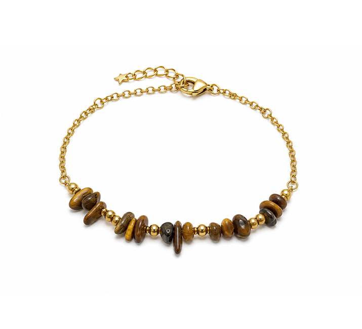 Bracelet Énergie en Œil de Tigre A – Éclats de Pierre