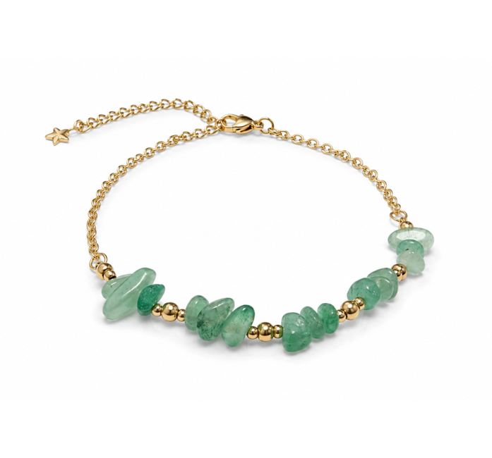 Bracelet Énergie en Aventurine Verte A – Éclats de Pierre chez Arabesk|fr