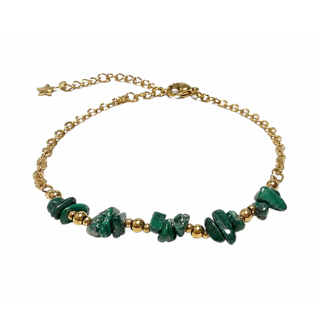 Bracelet Énergie en Malachite A – Éclats de Pierre chez Arabesk|fr