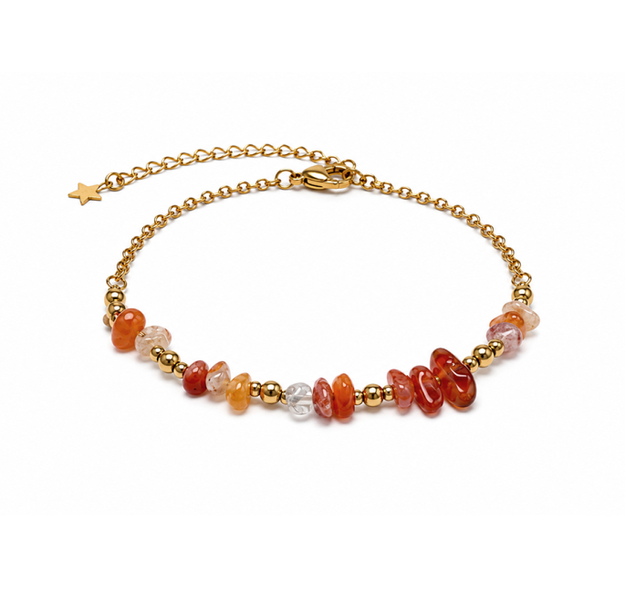 Bracelet Énergie en Cornaline A – Éclats de Pierre chez Arabesk|fr