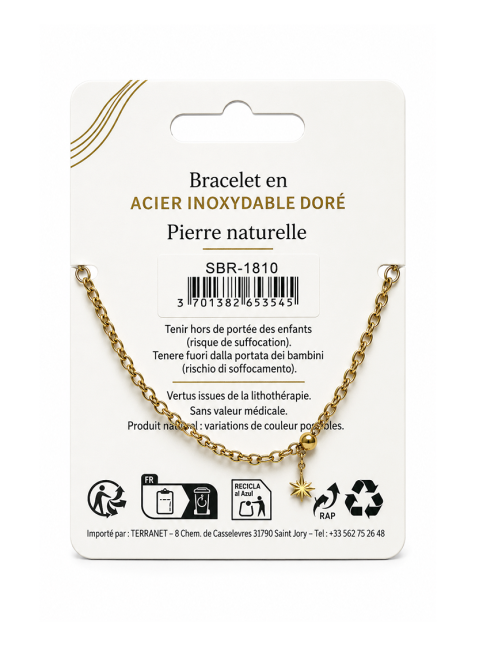 Bracelet Énergie en Howlite – Éclats de Pierre chez Arabesk|fr