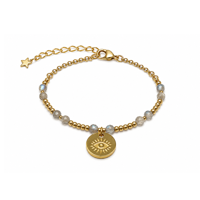 Bracelet Protection en Labradorite A – Œil Protecteur