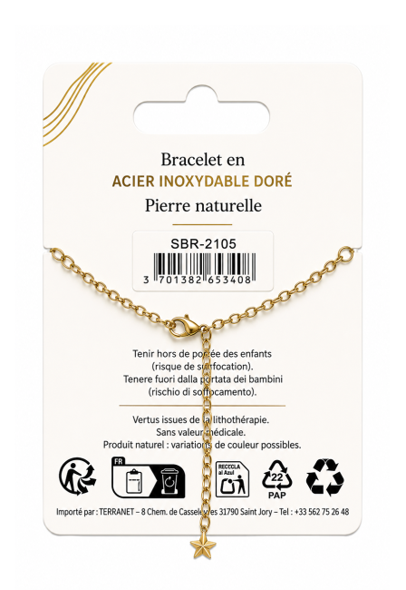 Bracelet Protection en Tourmaline Multicolore – Œil Protecteur chez Arabesk|fr