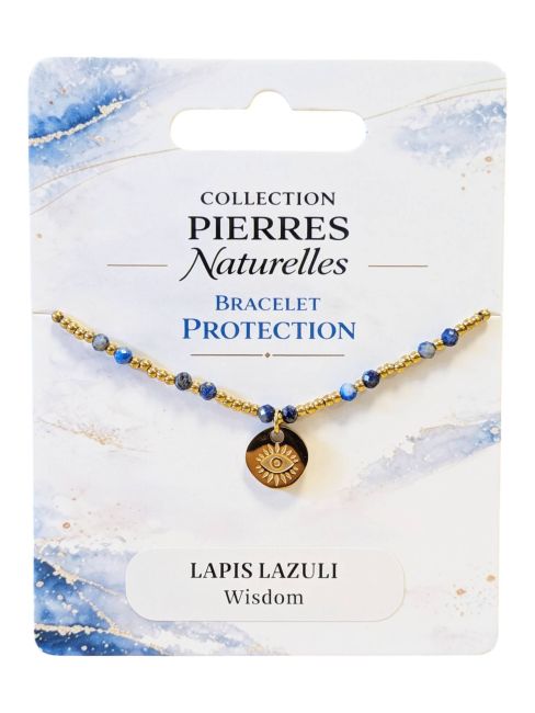 Bracelet Protection en Lapis-Lazuli A – Œil Protecteur