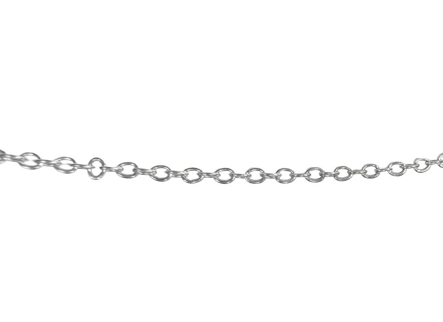 Edelstahl-Halskette, verstellbare Forçat-Glieder, 50 cm x 6