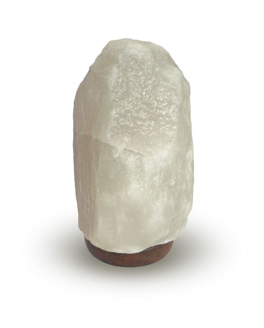 Lampe de Sel Blanche sur socle 1 à 2 Kg