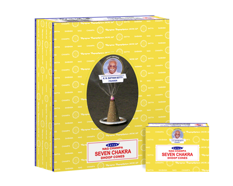 Encens Satya Nag Seven Chakra Cones