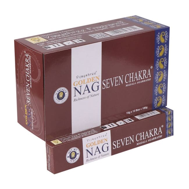 Encens Vijayshree Golden Nag 7 Chakra 15g