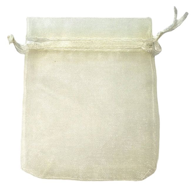 Sacs en Organza 7x9cm Beige (Lot de 100 pièces)