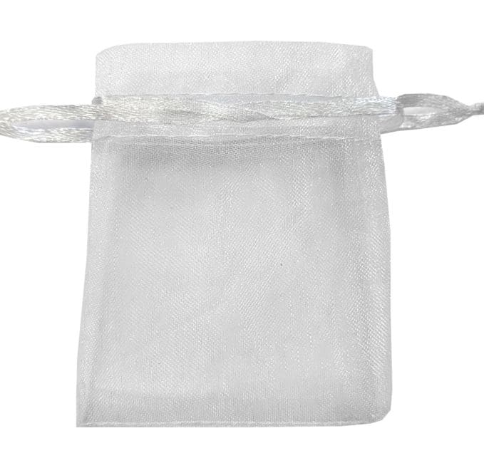 Sacs en Organza 7x9cm Blanc (Lot de 100 pièces)