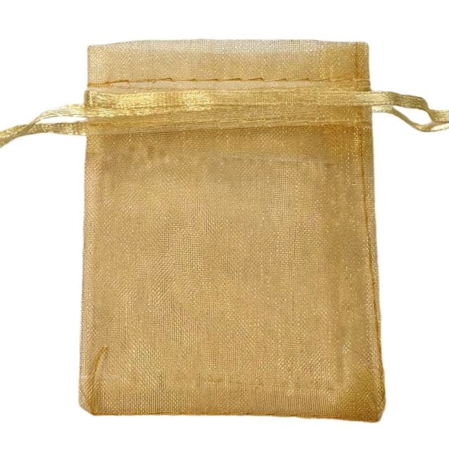 Sacs en Organza 7x9cm Doré (Lot de 100 pièces)