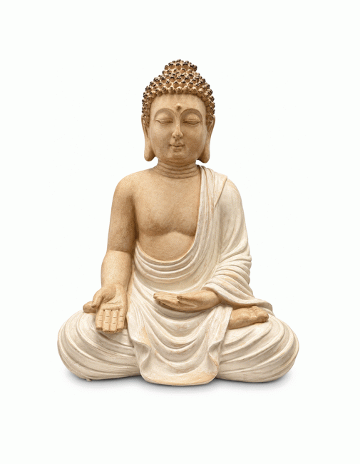 Statue Bouddha Varada Beige en Résine 29 cm chez Arabesk