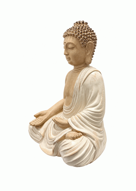 Statue Bouddha Varada Beige en Résine 29 cm chez Arabesk|fr