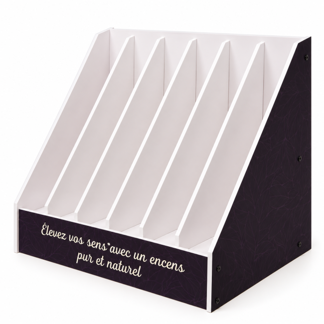 Présentoir Vide pour Encens 6 Compartiments en PVC 33,7 cm chez Arabesk
