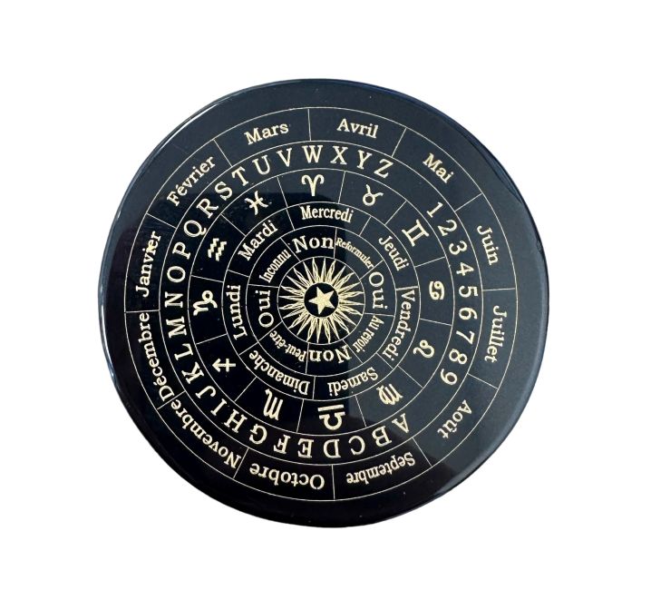 Plaque divinatoire Onyx noir  8cm
