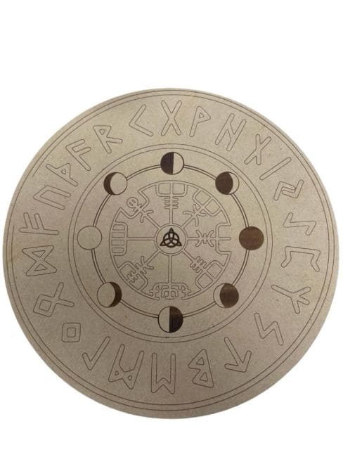 Planche de divination futhark  en bois 20cm